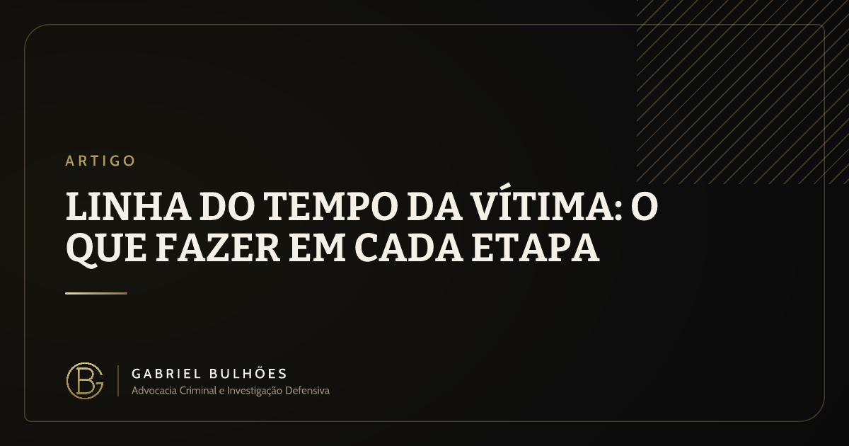 Linha do tempo da vítima: o que fazer em cada etapa