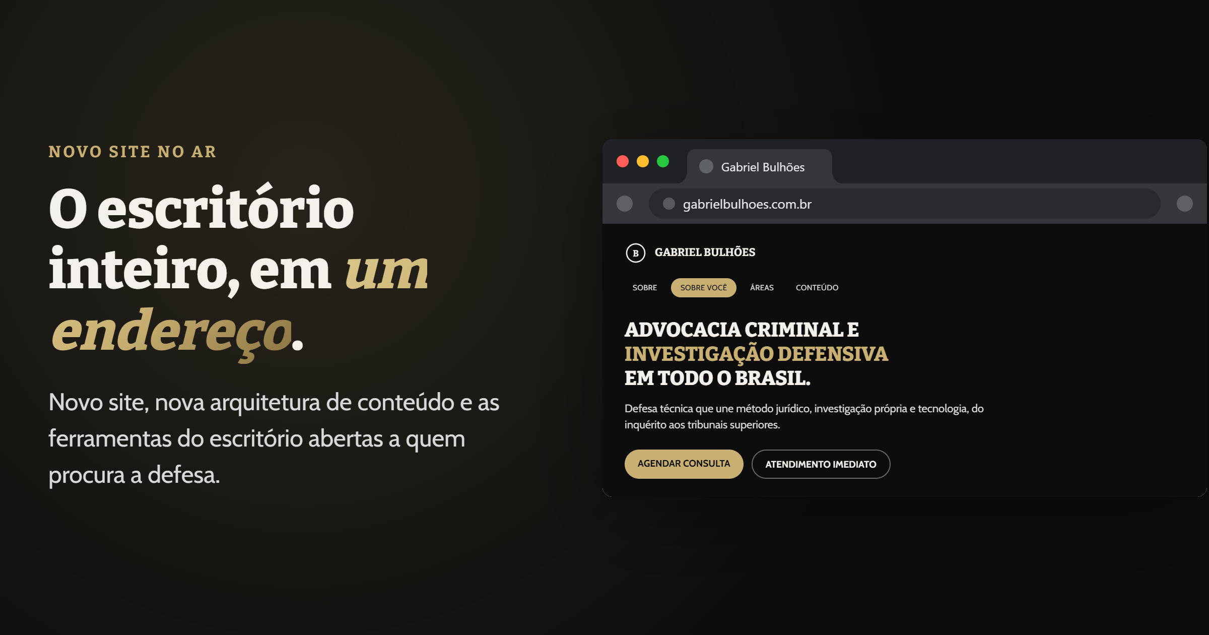 O novo site do escritório: informação organizada para quem precisa entender o que vem pela frente