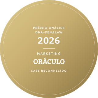 Selo do Prêmio Análise DNA+FENALAW 2026: ORÁCULO, case reconhecido