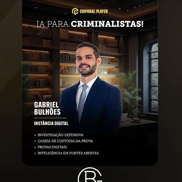 Gabriel Bulhões debate sobre IA para criminalistas em evento do ecossistema Criminal Player