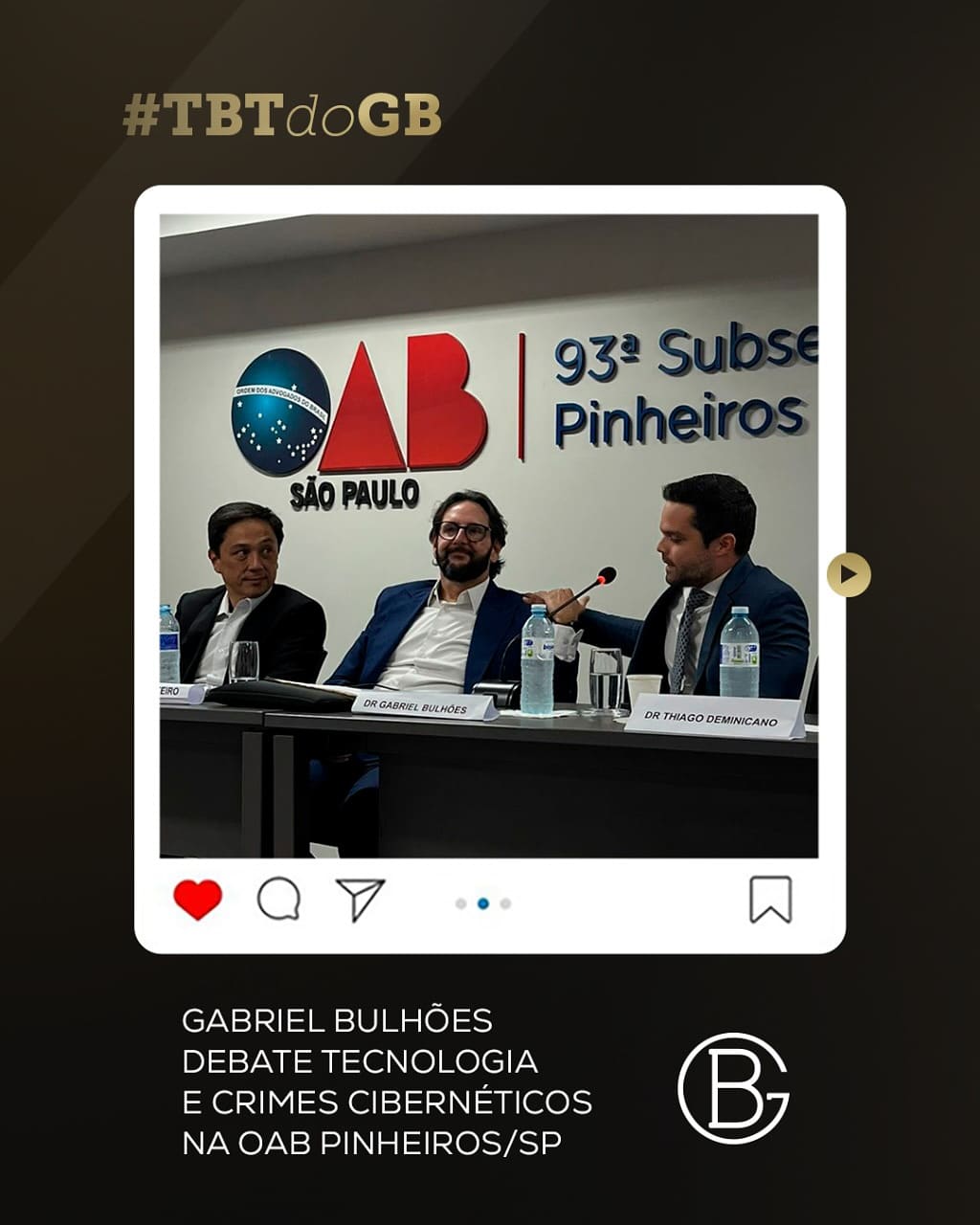 Gabriel Bulhões debate tecnologia e crimes cibernéticos na OAB Pinheiros/SP